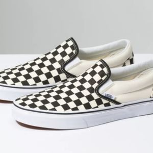Van's Checkerboard Black/Off White 7.5 Women's (Unisex Sneaker)